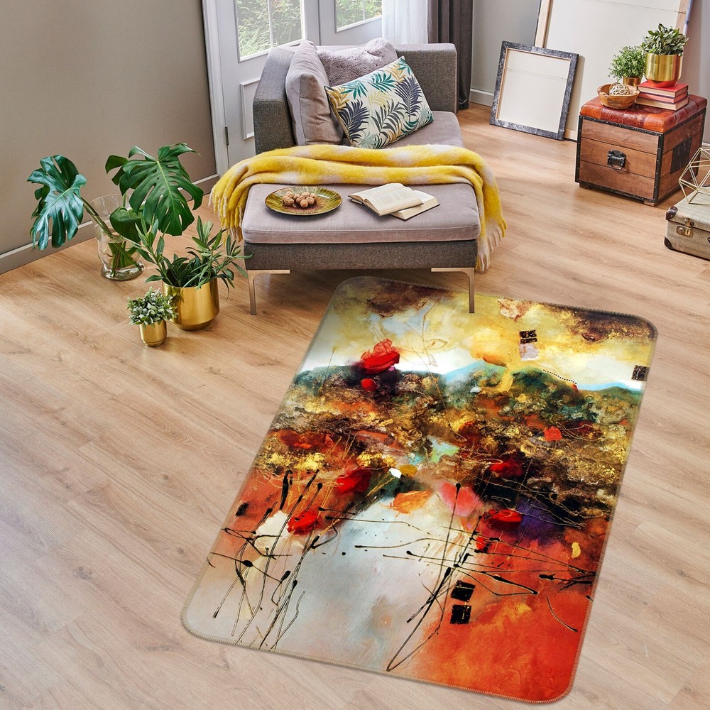 3D Watercolor Painting ZHUC248 Game Non Slip Carpet Mat Photo Carpet Amy