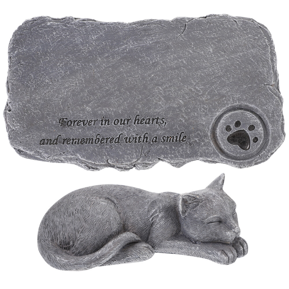 Cats Pet Headstone Memorial Kitten Dog Ornament Grave