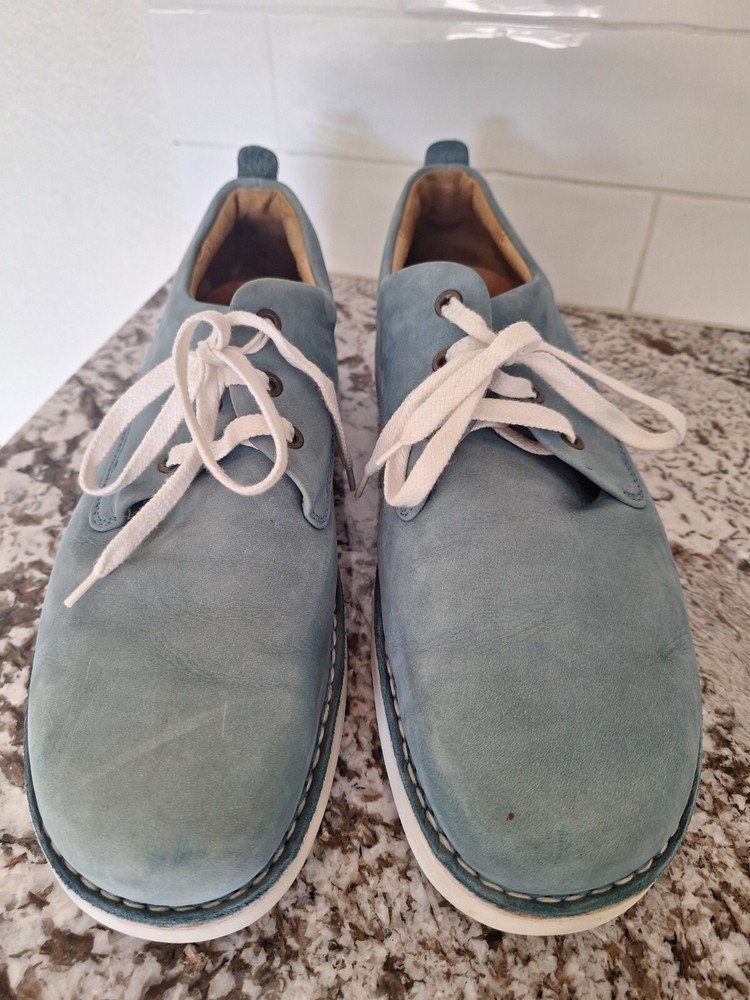 Samuel Hubbard Men's Blue Suede Oxford Shoes Leather Vibram Outsole Size 11.5 US