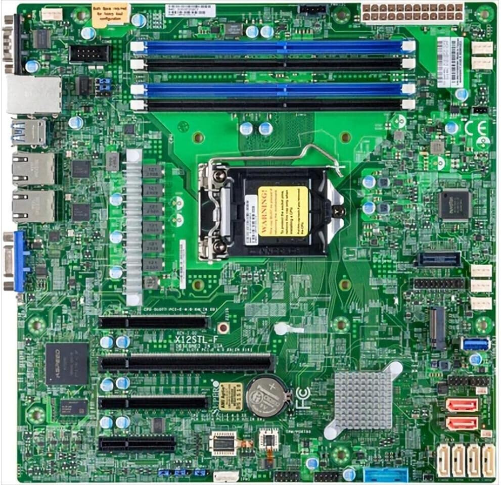 X12STL-F Micro-Atx Server Motherboard C252 LGA-1200, Daul LAN 1Gbe #F22
