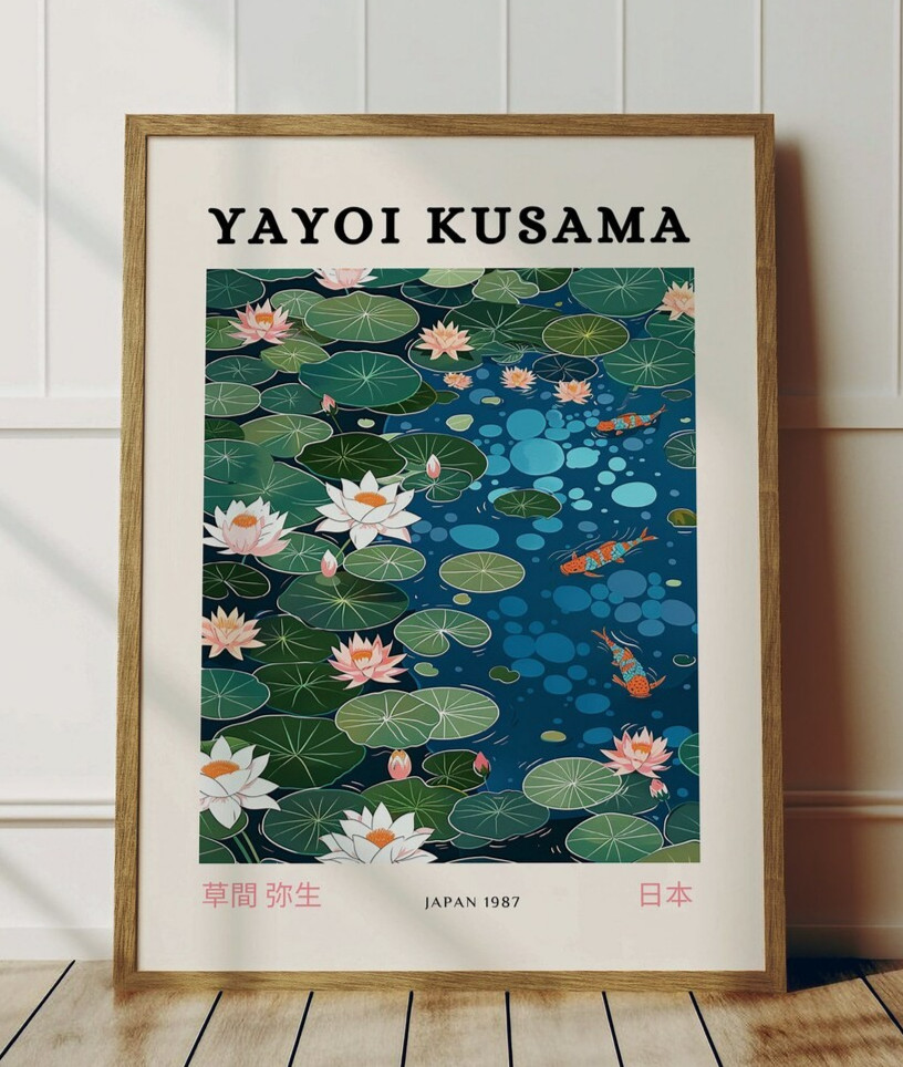 Yayoi Kusama Poster - Japanese Modern Art Print - Contemporary Wall Decor