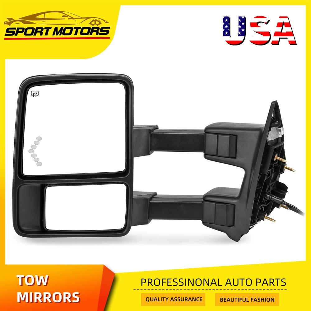 Driver Side Power Heated Tow Mirrors for 2008- 2016 Ford F250-F550 Super Duty LH