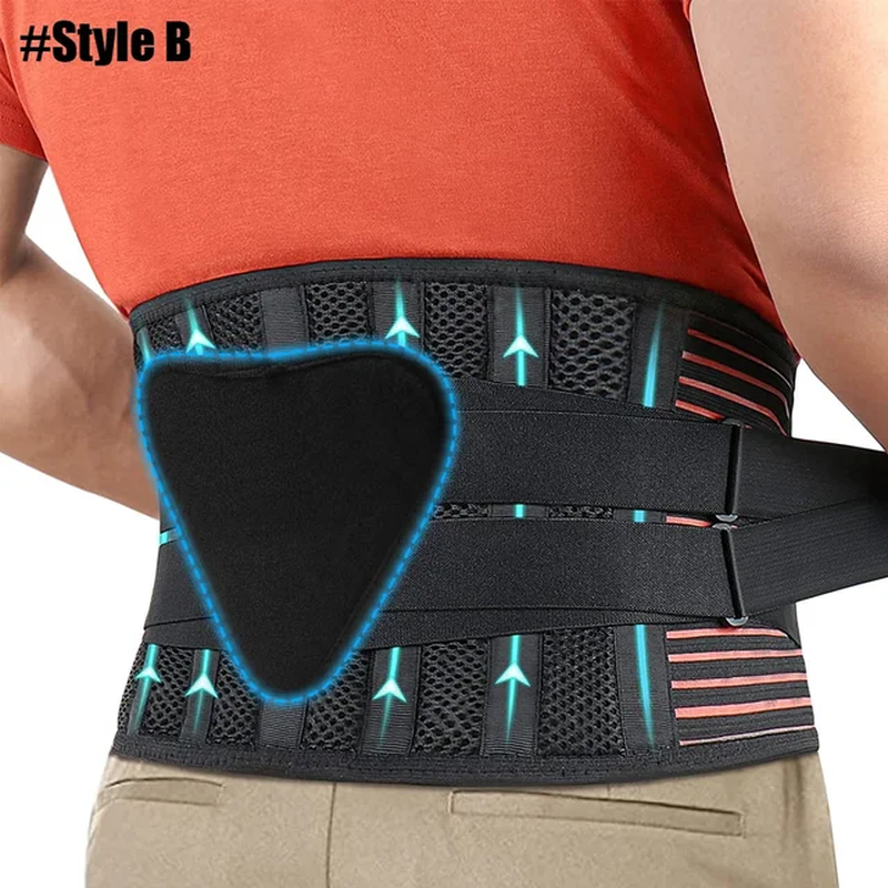 Breathable Waist Support Back Brace for Lower Back Pain Relief - Men & Women