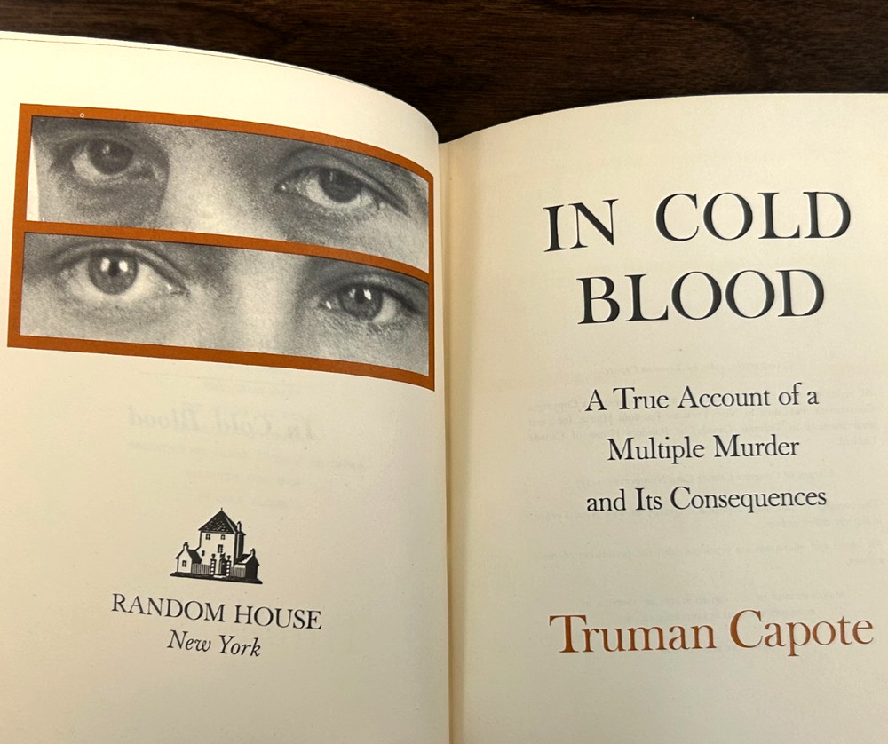 IN COLD BLOOD First Edition 1965 Truman Capote True Crime Murder Hardcover Book