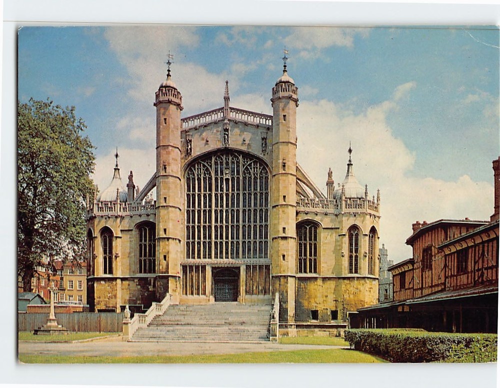 Postcard West Front of St. George's Chapel Windsor Castle England