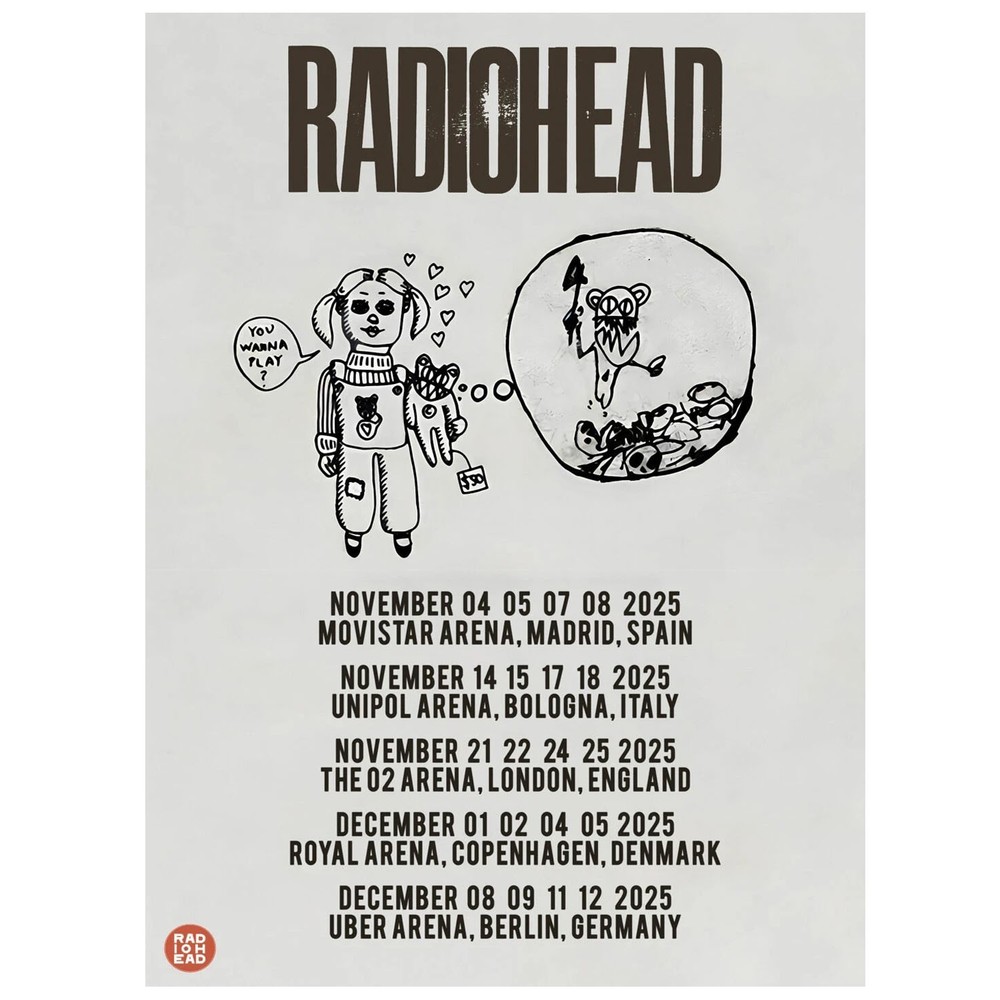 Radiohead November December 2025 Europe Tour Poster