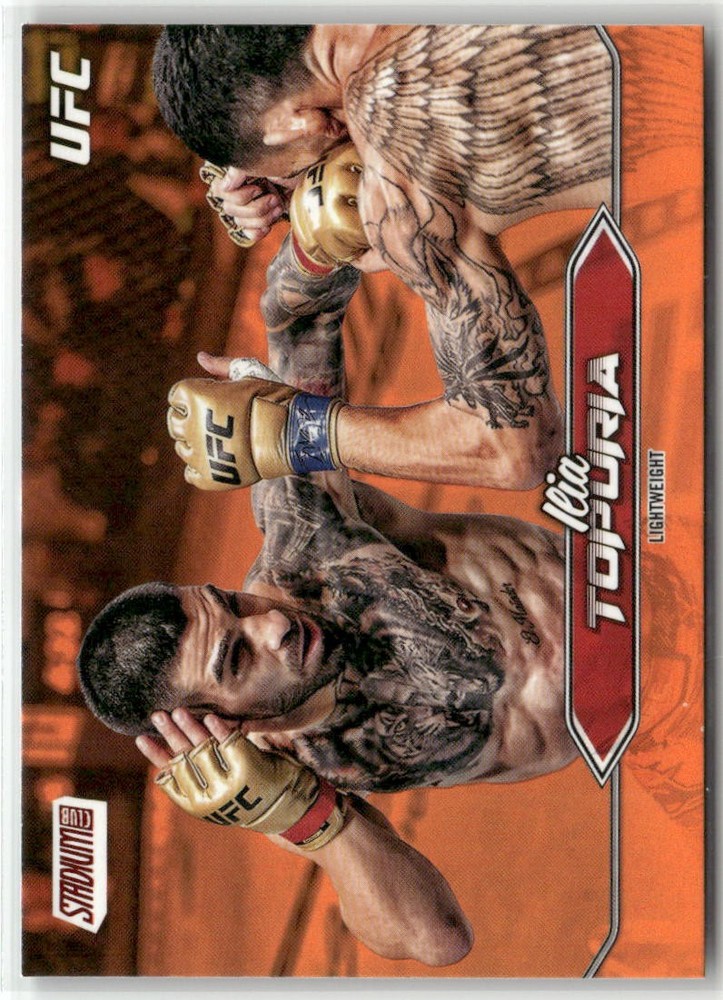 2025 Stadium Club UFC #23 Ilia Topuria Orange Foil