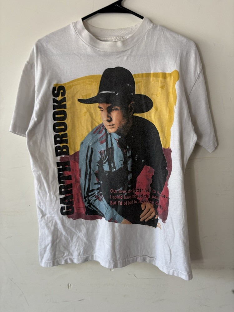Vintage 1991 Garth Brooks Tour Promo White All Size Men Women Tee Shirt NP314