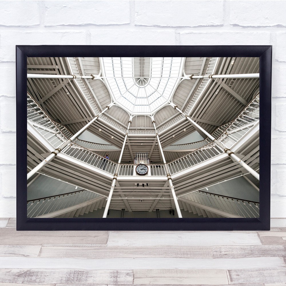 Inside Building Levels Higher Fence Clean Wall Art Print