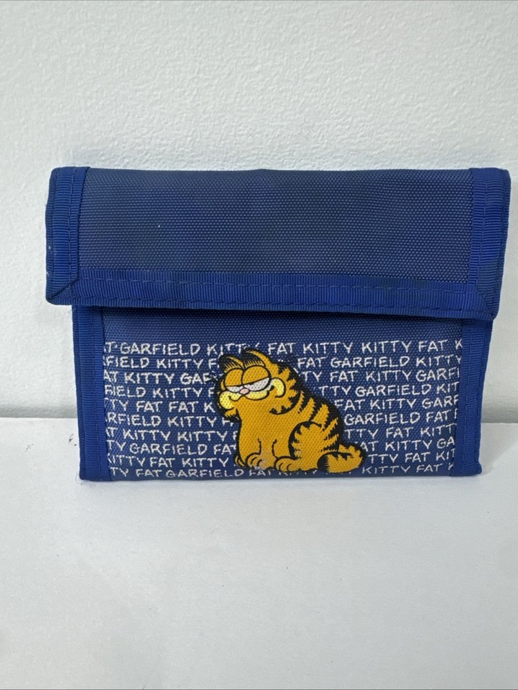 1978 Garfield Wallet Kat's Meow Fat Kitty BlueVintage Classic Hook & Loop Style