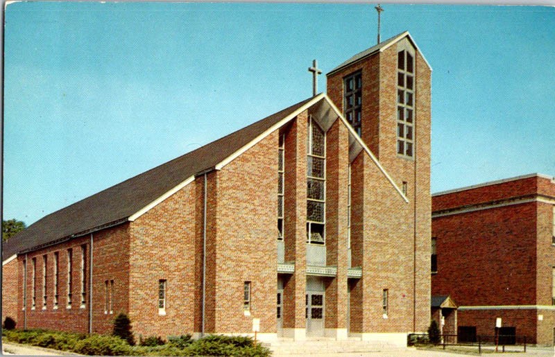 Batavia New York NY : CHURCH SCENE m/14 AV4759