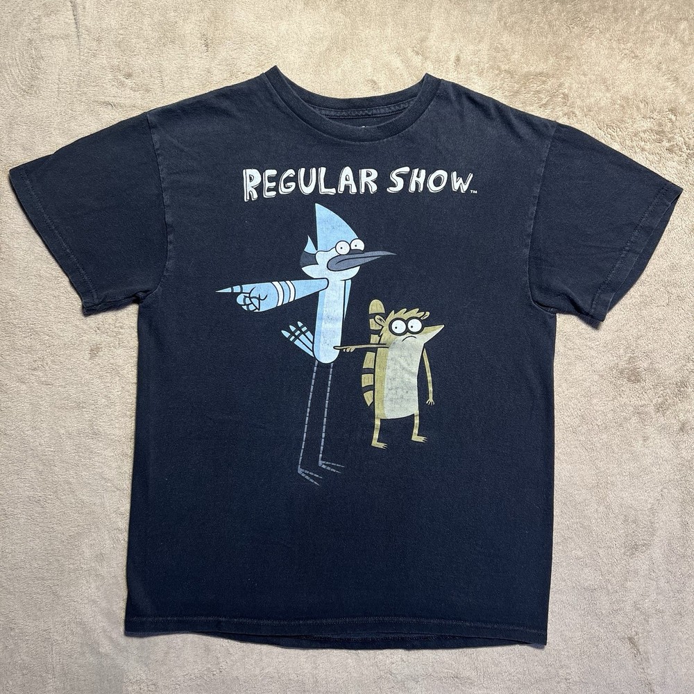 Regular Show Mordecai Rigby Graphic T Shirt Mens Medium Cartoon Network