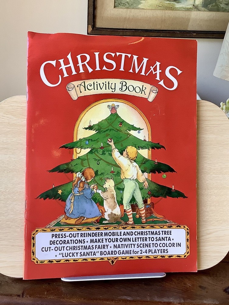 Vintage 1989 Derrydale Christmas Activity Book Unused Printed in Italy