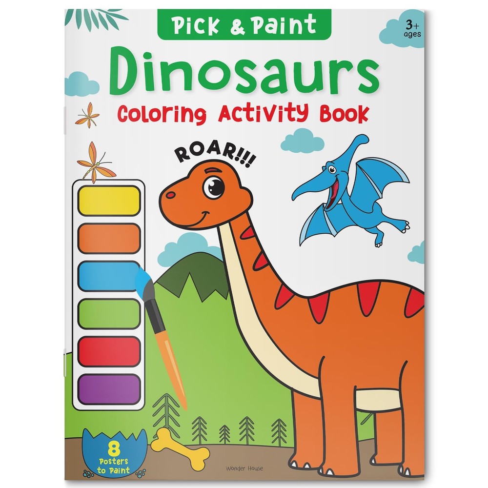 Dinosaurs: Pick and Paint Coloring Activity Book