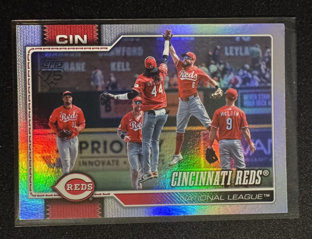 2026 Topps Series 2 #488 Cincinnati Reds Rainbow Foil Team Card