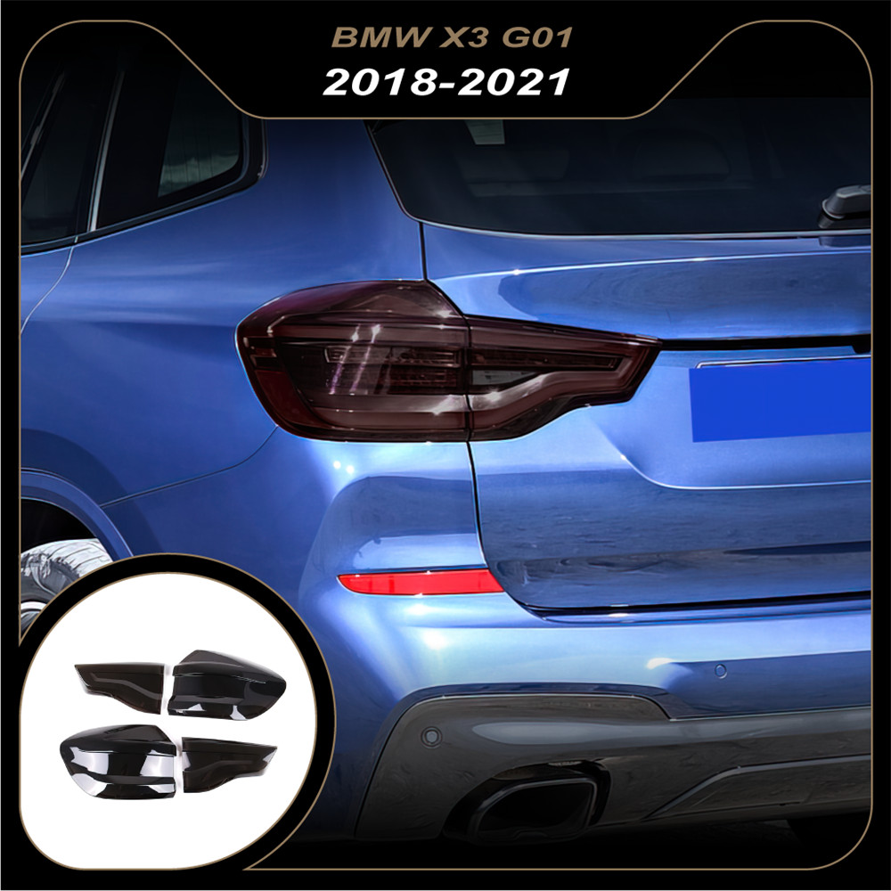 BMW X3 G01 2018-2021 Smoke Black ABS Rear Tail Light Cover Trim