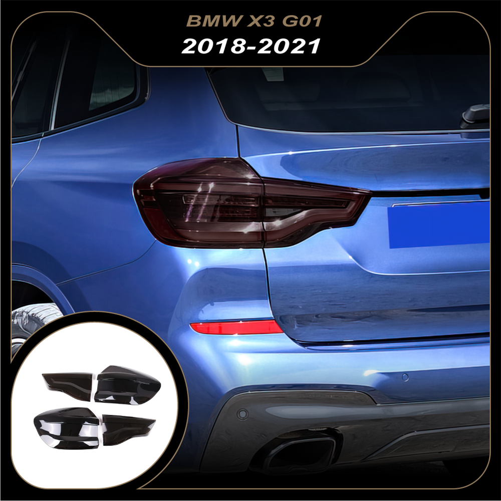 BMW X3 G01 2018-2021 Smoke Black ABS Rear Tail Light Cover Trim