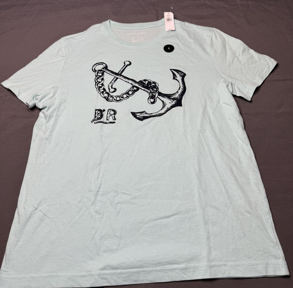 Banana Republic New Men Graphic Shirt Large Short Sleeve
