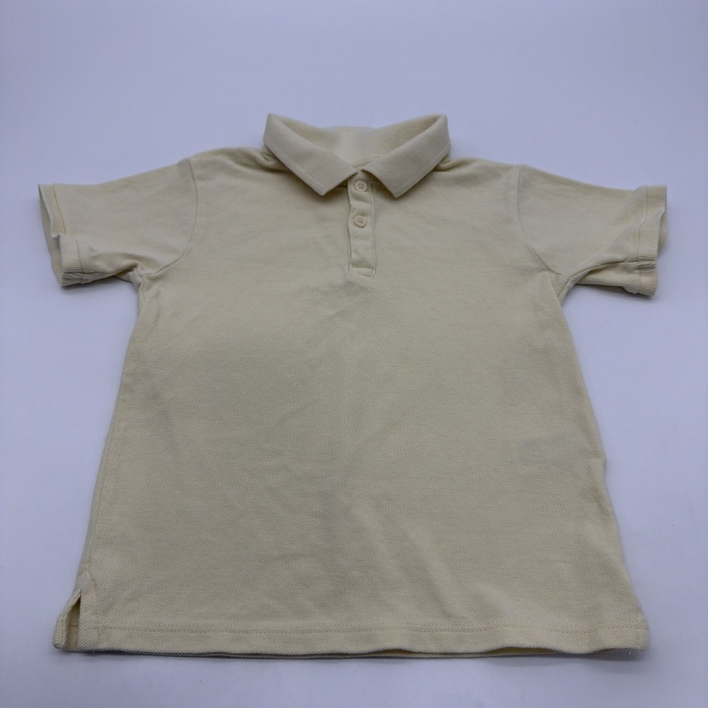 Zara Polo Shirt Kids Boys Size 4 Y Yellow Solid 100% Cotton.#46560