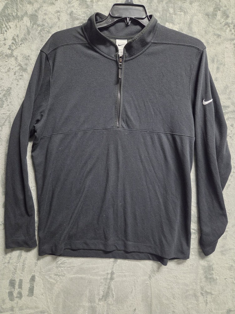 Nike Dri-FIT XL Black 1/4 Zip Mock Neck Long Sleeve Pullover