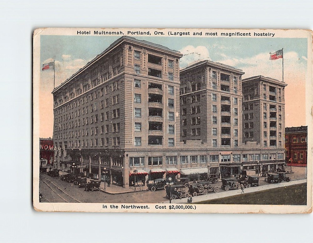 Postcard Hotel Multnomah Portland Oregon USA