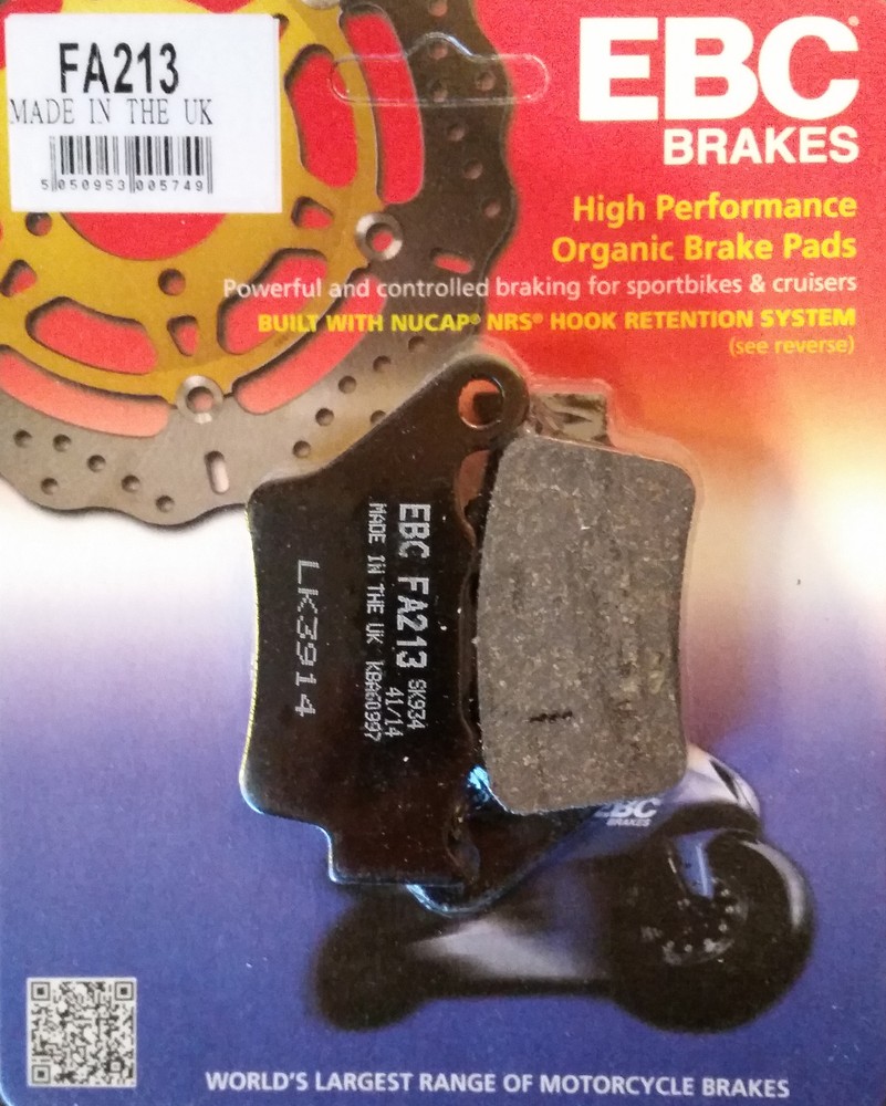 EBC/FA213 Brake Pads (Rear) for Royal Enfield Interceptor/Continental 650