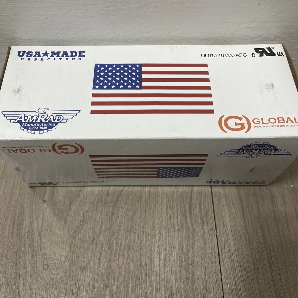 AmRad Round Run Capacitor 80/5 MFD 370/440 VAC USA2222BA