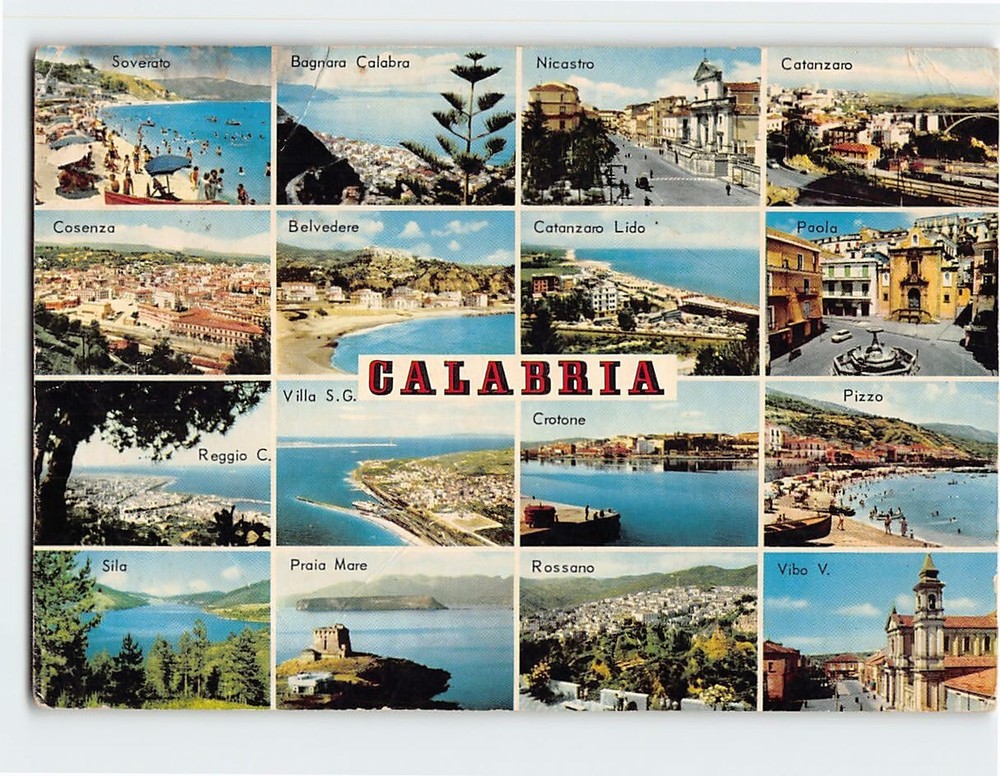 Postcard Calabria Italy