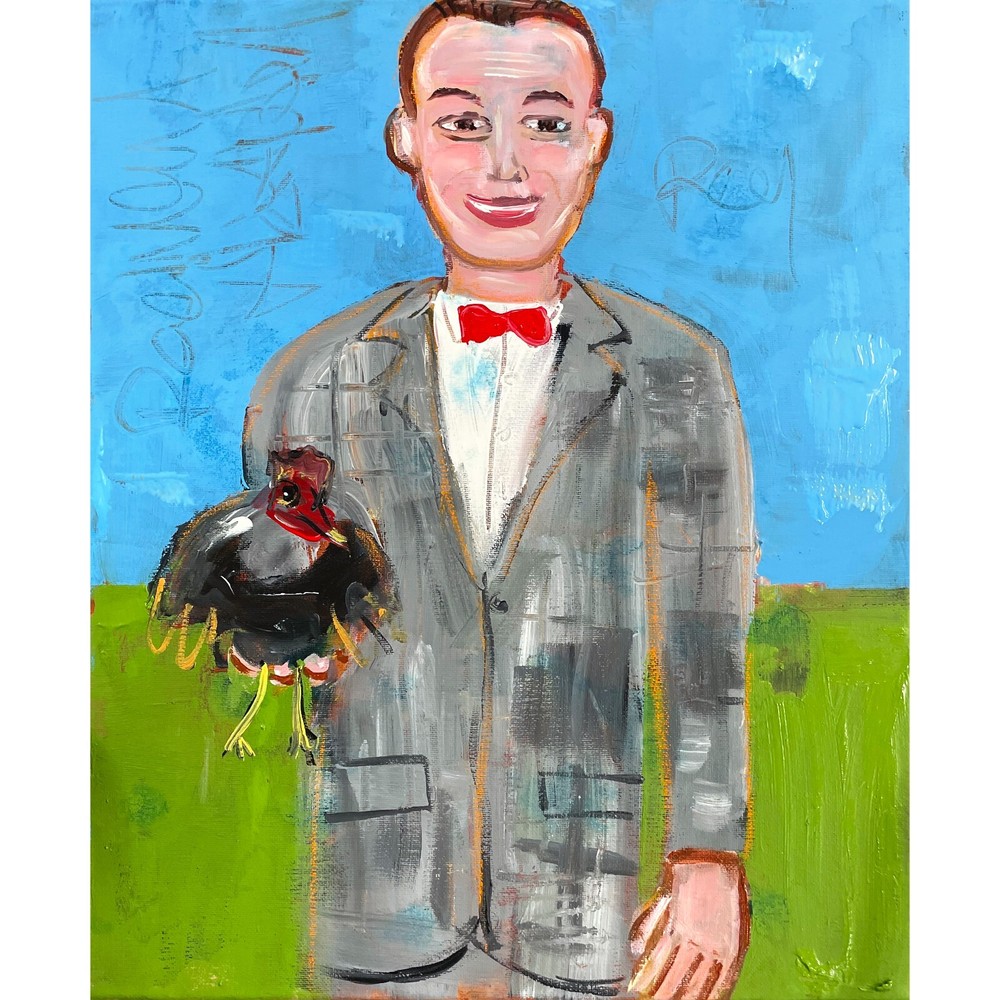 Pee Wee Herman Original Acrylic on Canvas 16x20 by Sergio Santos @ElSantosWorld