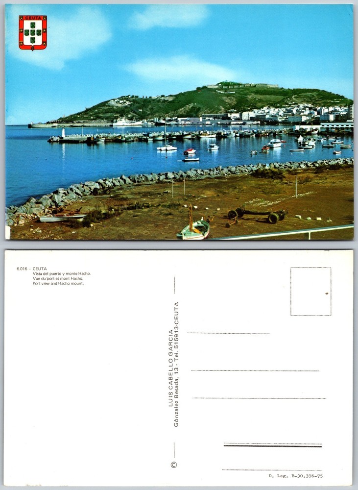 Continental Ceuta Harbor Postcard