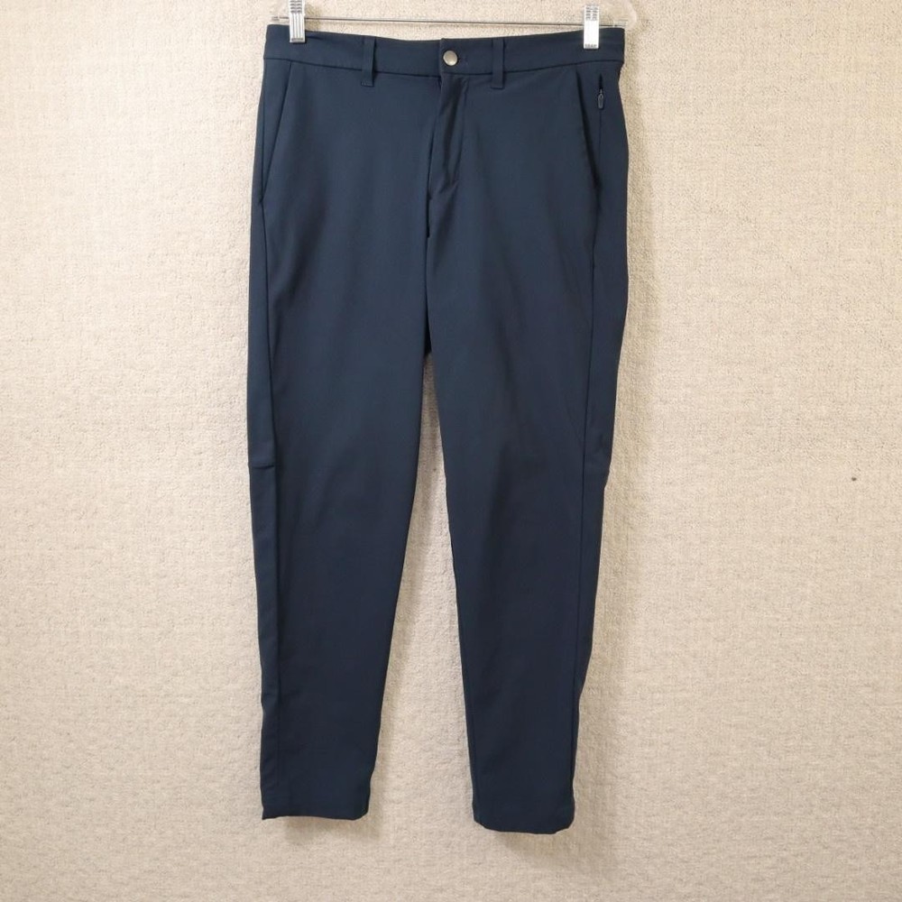 Lululemon Commission Pants Mens 30 Blue Slim Tapered Khakis Stretch Performance