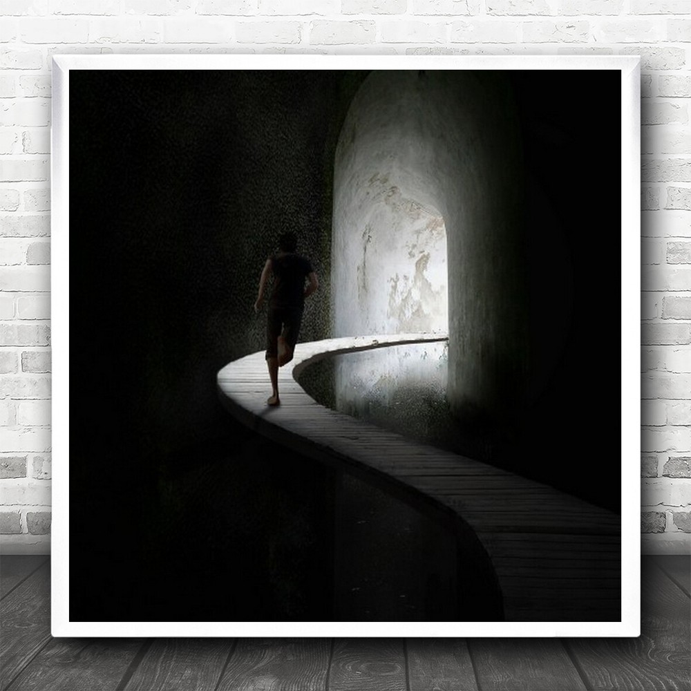 Speedy Runner Tunnel Hallway Fantasy Path Wall Art Print