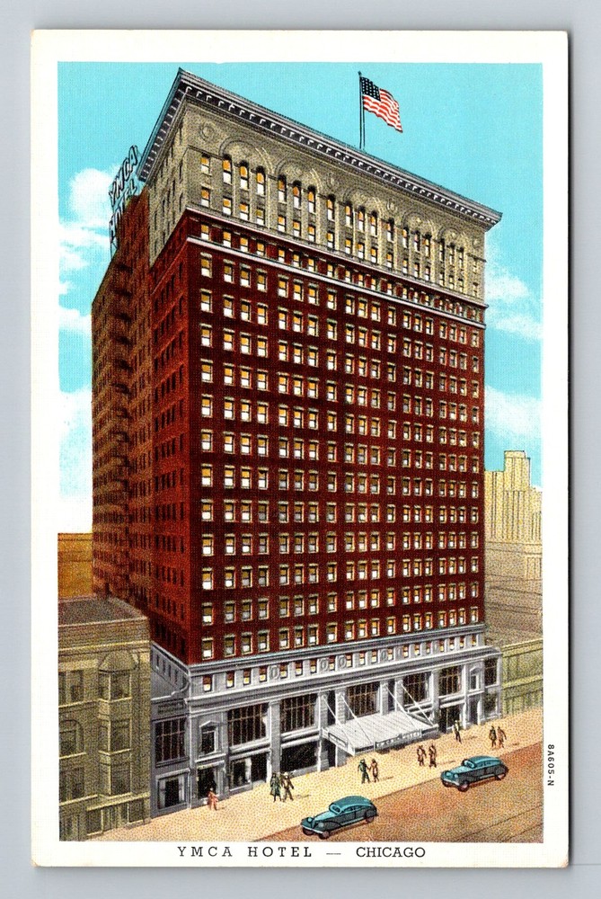Chicago, IL-Illinois, YMCA Hotel Wabash Avenue Downtown Vintage Postcard