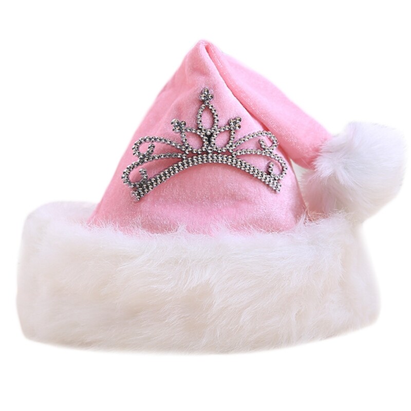 Festive New Year Santa Hat Plush Warm Adult Christmas Cap