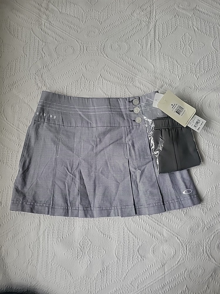 Vintage 90s Y2K Oakley Pleated Plaid Mini Skirt Size S tennis preppy athletic