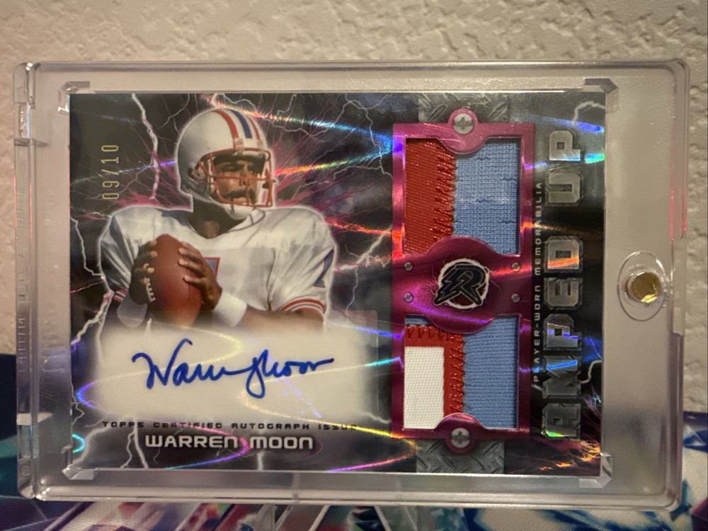 2023 Topps - Pink Resurgence Amped Up Patch Auto Warren Moon /10 (AU, MEM,NUM)