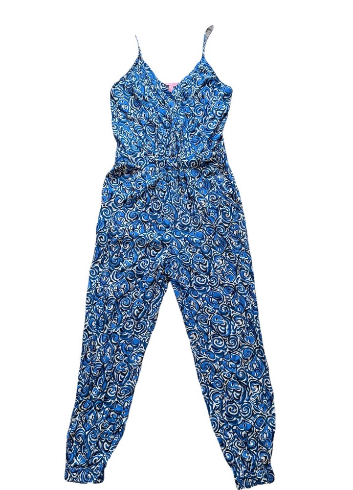 Lilly Pulitzer Melba Sleeveless Jumpsuit Blue Size Medium