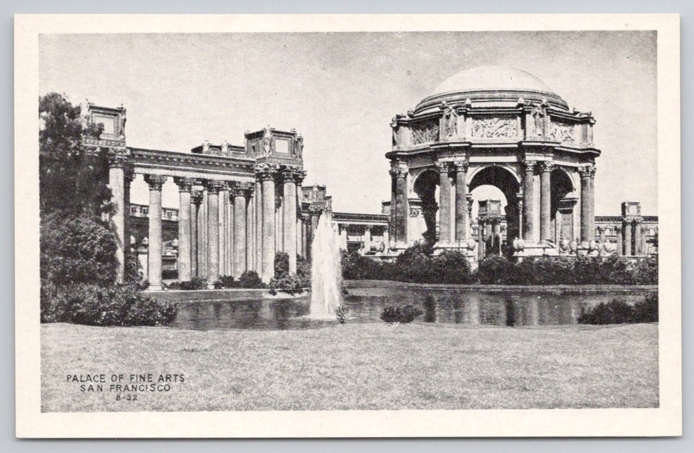 Palace of Fine Arts San Francisco CA Vintage Postcard J.C. Bardell