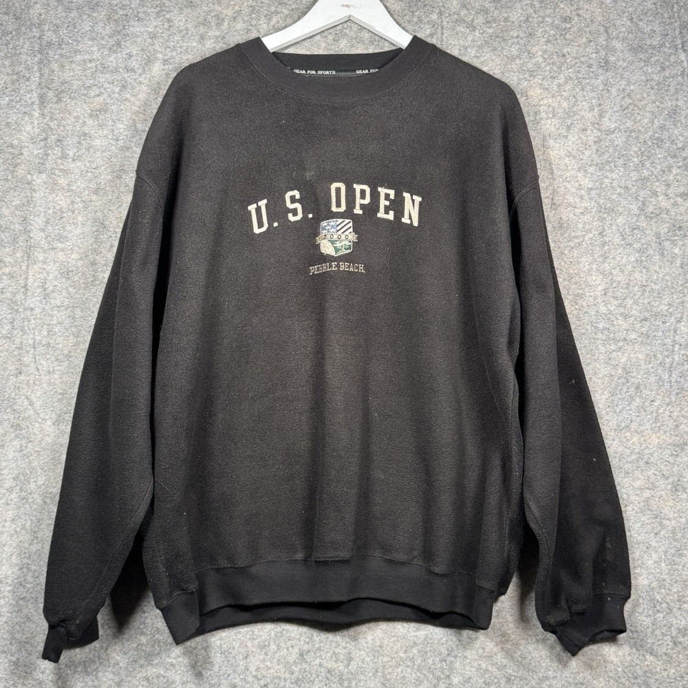 Vintage 2000 US Open Golf Tournament Fleece Sweatshirt Pebble Beach Mens Size XL