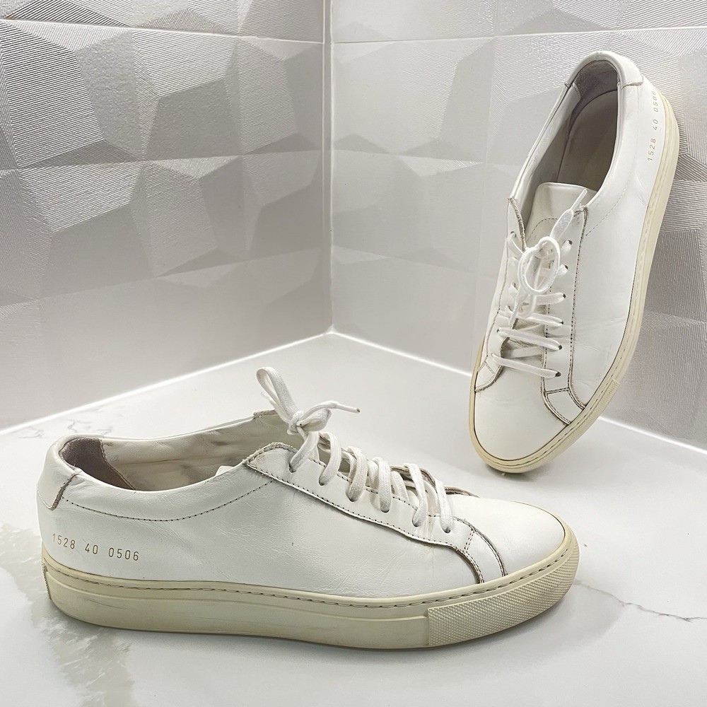 Common Projects Achilles Low 1528 0506 White Leather Sneakers Men Size 7 US / 40-image