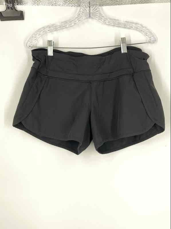 Lululemon Womens Black Pull On Activewear Athletic Shorts Size Large