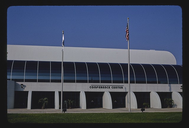 Photo:Daytona Beach Florida 1990 Conference Center Building Flags
