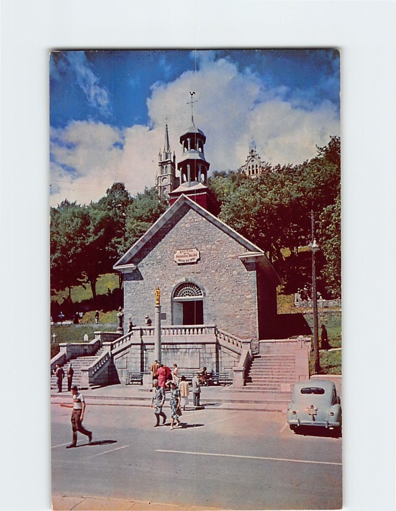 Postcard Old Chapel Ste. Anne de Beaupre Quebec Canada