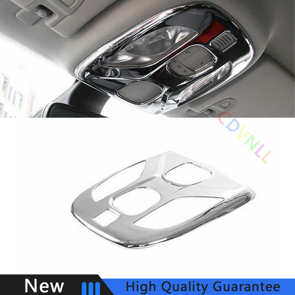 For Jeep Compass 2017-2020 Chrome Silver Car Front Reading Light Lamp Frame Trim
