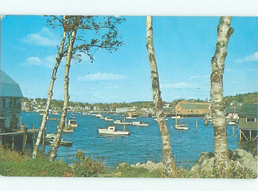 Pre-1980 BOAT SCENE Boothbay Harbor Maine ME m/09 AF3586
