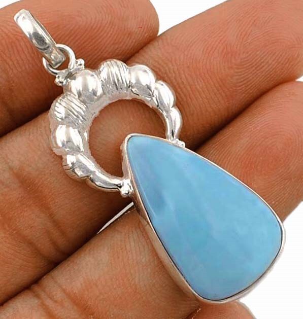 Natural Owyhee Opal 925 Solid Sterling Silver Pendant Jewelry @B18-7