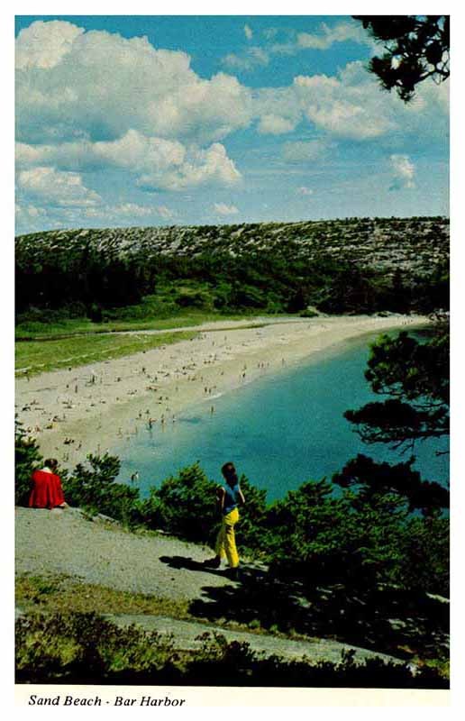 Postcard BEACH SCENE Acadia National Park Maine ME m/09 AR0380-image