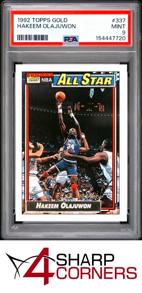 1992 Topps Gold #337 Hakeem Olajuwon Rockets Hof Psa 94SC: Leading the industry in consignment services!