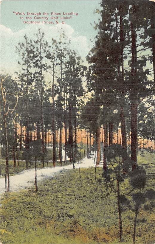 Postcard NC: Country Golf Links, Southern Pines, North Carolina, DB Unposted