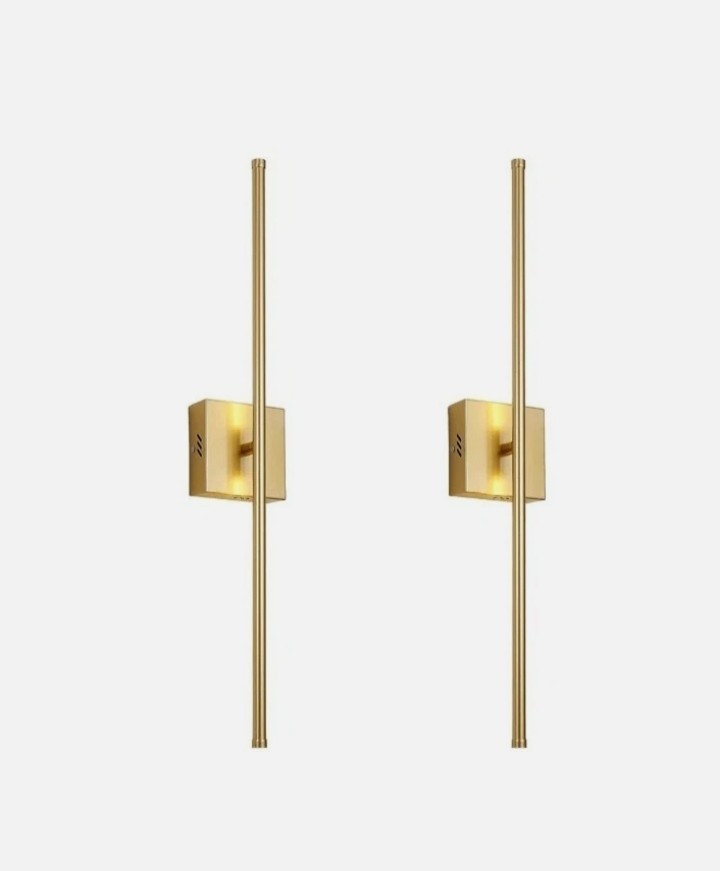 Luxury 27.8 Inch Hardwired Wall Sconces Set of Two, 3000K Warm White Dimmable Mo